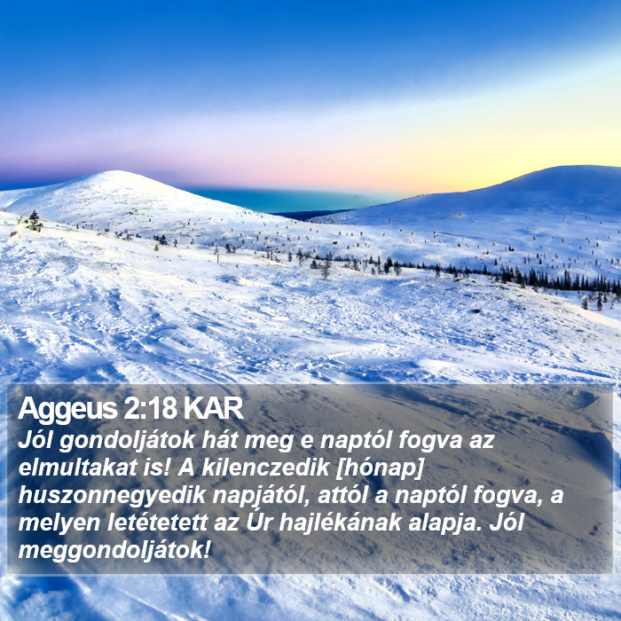 Aggeus 2:18 KAR Bible Study