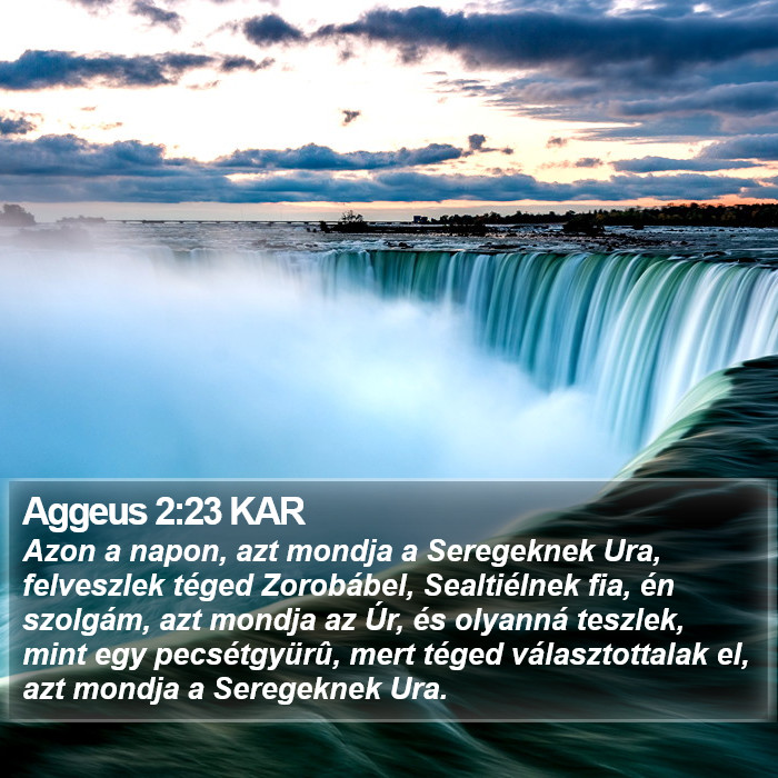 Aggeus 2:23 KAR Bible Study