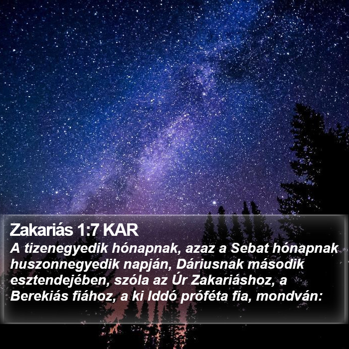 Zakariás 1:7 KAR Bible Study