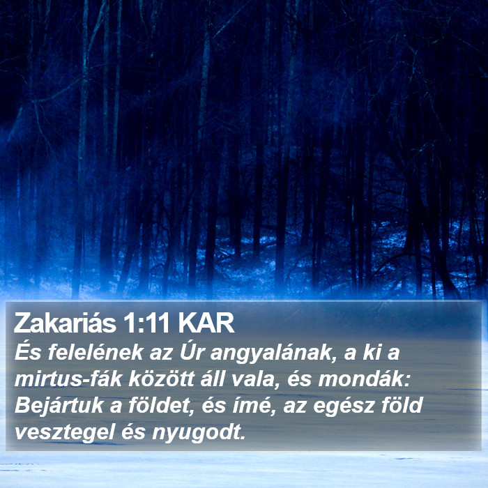 Zakariás 1:11 KAR Bible Study