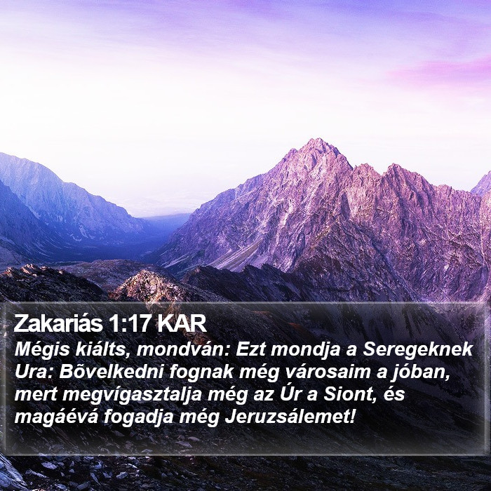 Zakariás 1:17 KAR Bible Study