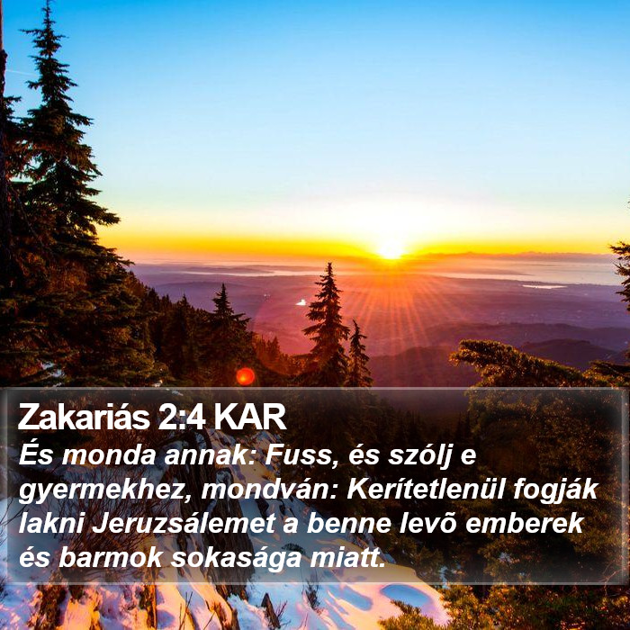 Zakariás 2:4 KAR Bible Study