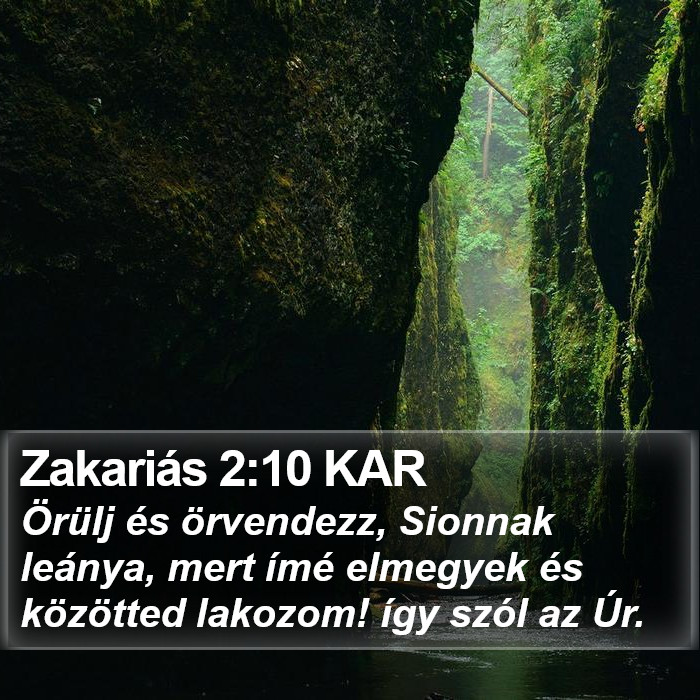 Zakariás 2:10 KAR Bible Study