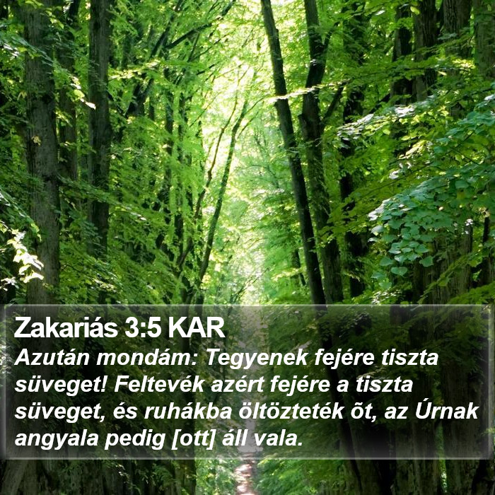 Zakariás 3:5 KAR Bible Study