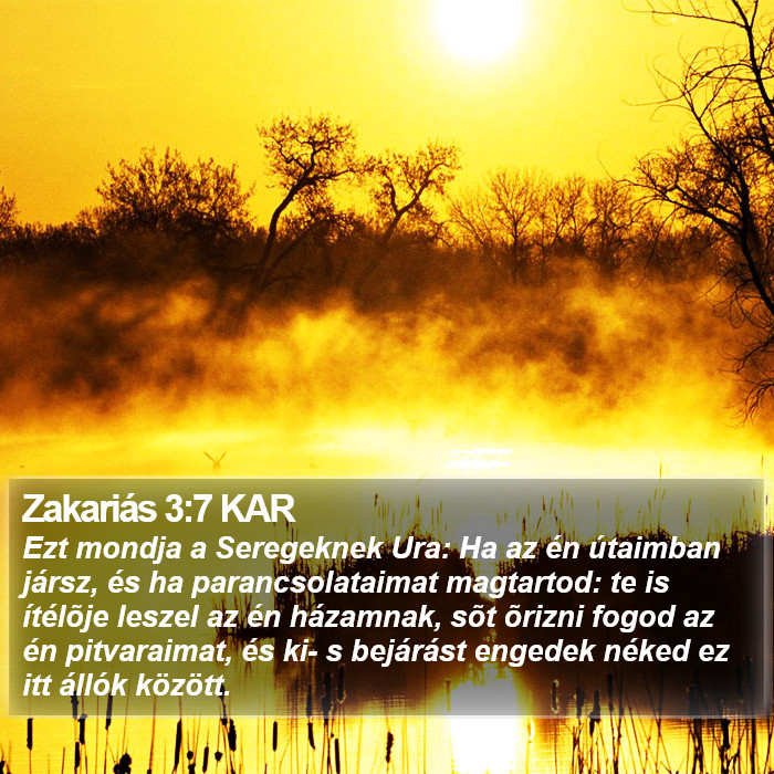 Zakariás 3:7 KAR Bible Study