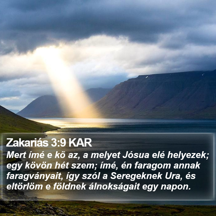 Zakariás 3:9 KAR Bible Study