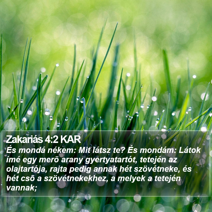 Zakariás 4:2 KAR Bible Study