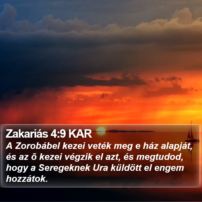 Zakariás 4:9 KAR Bible Study