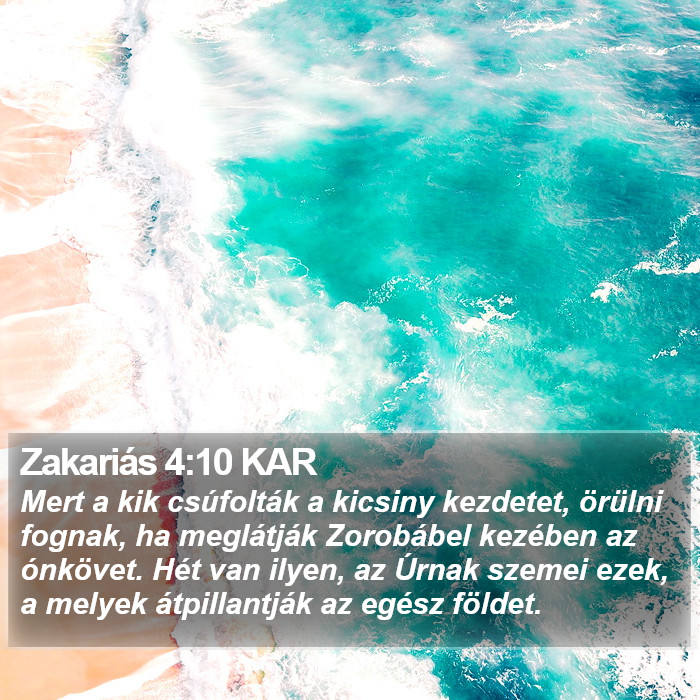 Zakariás 4:10 KAR Bible Study