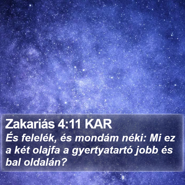 Zakariás 4:11 KAR Bible Study