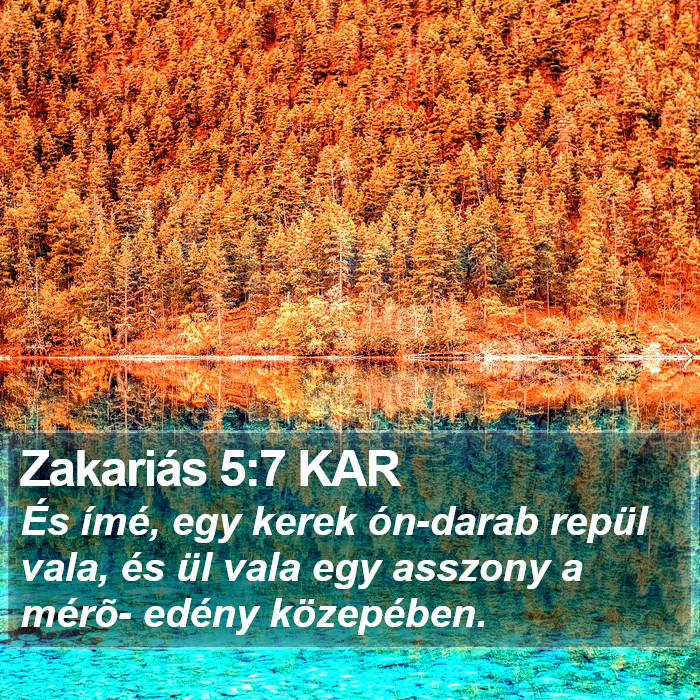 Zakariás 5:7 KAR Bible Study