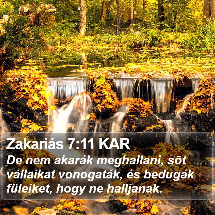 Zakariás 7:11 KAR Bible Study