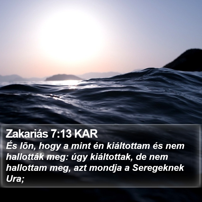 Zakariás 7:13 KAR Bible Study