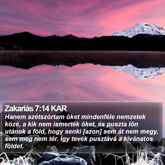 Zakariás 7:14 KAR Bible Study