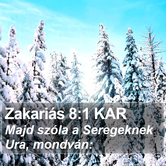 Zakariás 8:1 KAR Bible Study