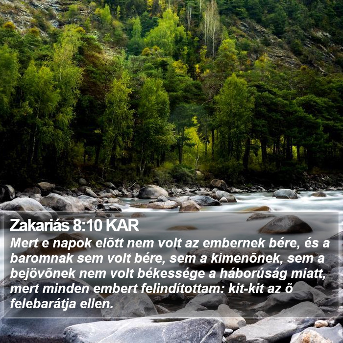 Zakariás 8:10 KAR Bible Study