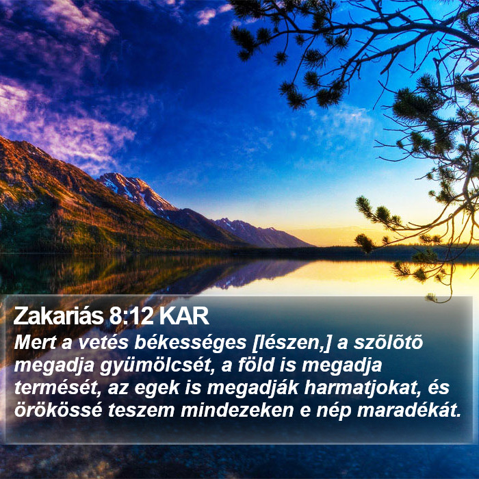 Zakariás 8:12 KAR Bible Study