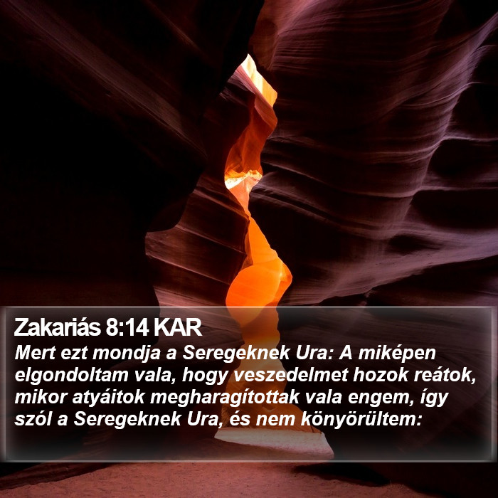 Zakariás 8:14 KAR Bible Study