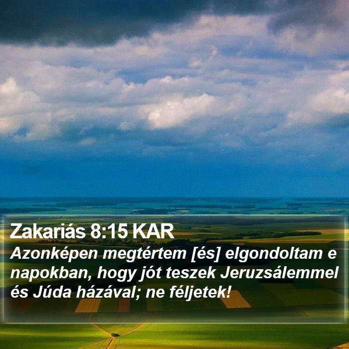 Zakariás 8:15 KAR Bible Study