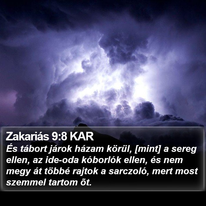 Zakariás 9:8 KAR Bible Study