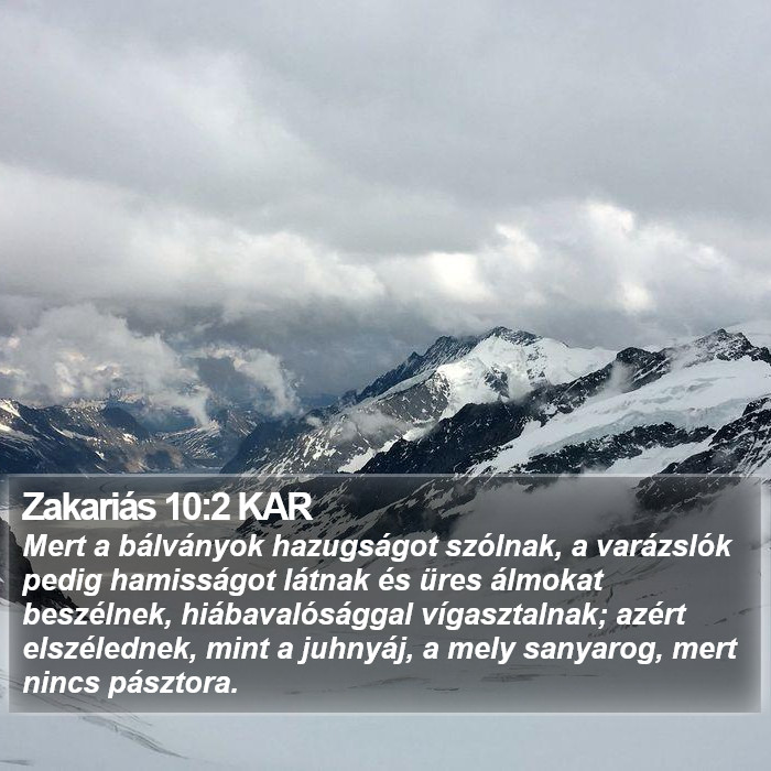 Zakariás 10:2 KAR Bible Study