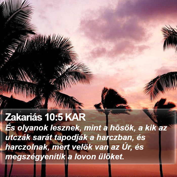 Zakariás 10:5 KAR Bible Study