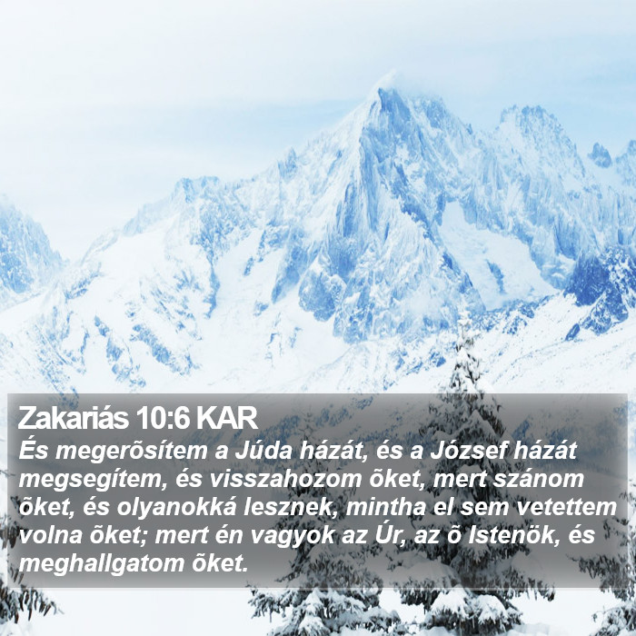 Zakariás 10:6 KAR Bible Study