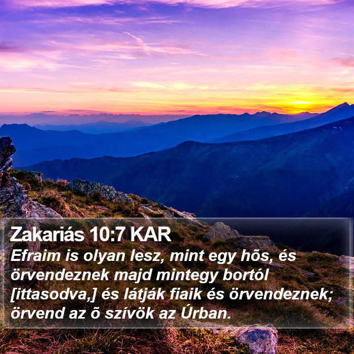 Zakariás 10:7 KAR Bible Study