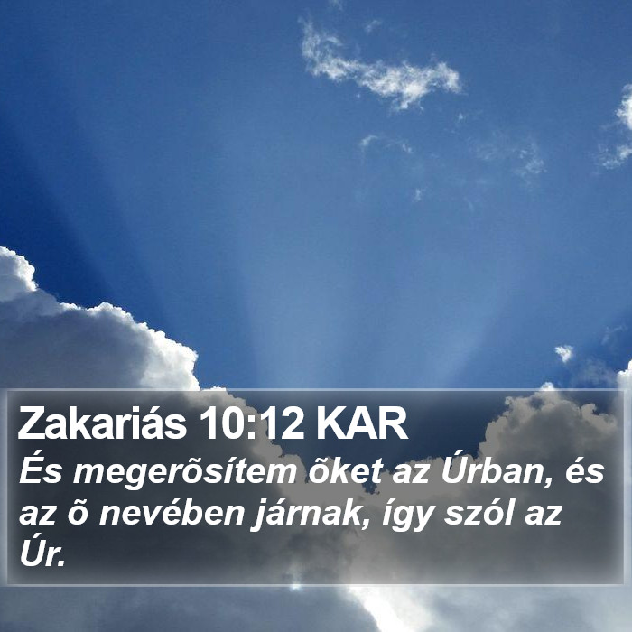 Zakariás 10:12 KAR Bible Study