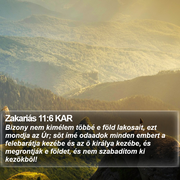 Zakariás 11:6 KAR Bible Study