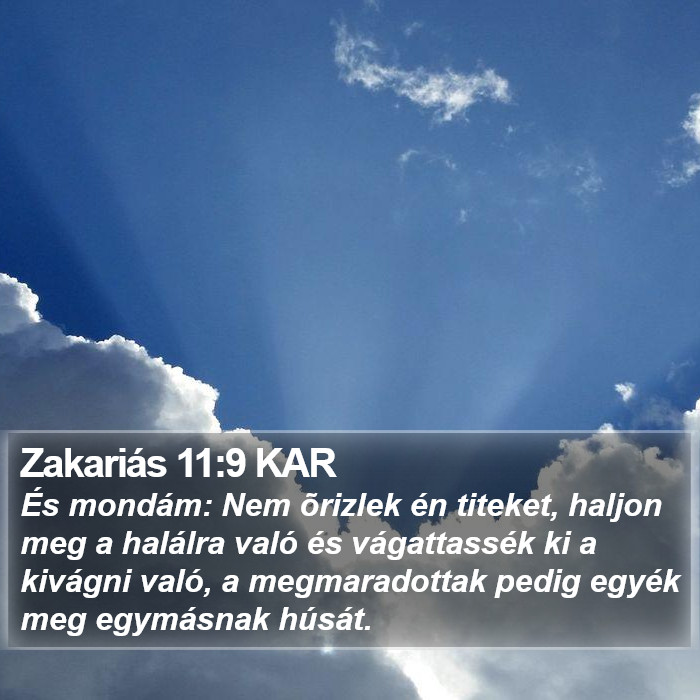 Zakariás 11:9 KAR Bible Study