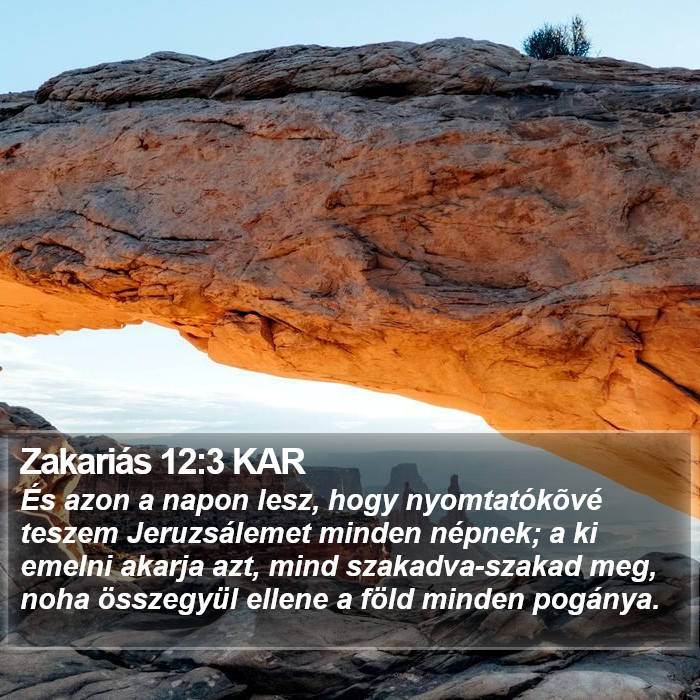 Zakariás 12:3 KAR Bible Study