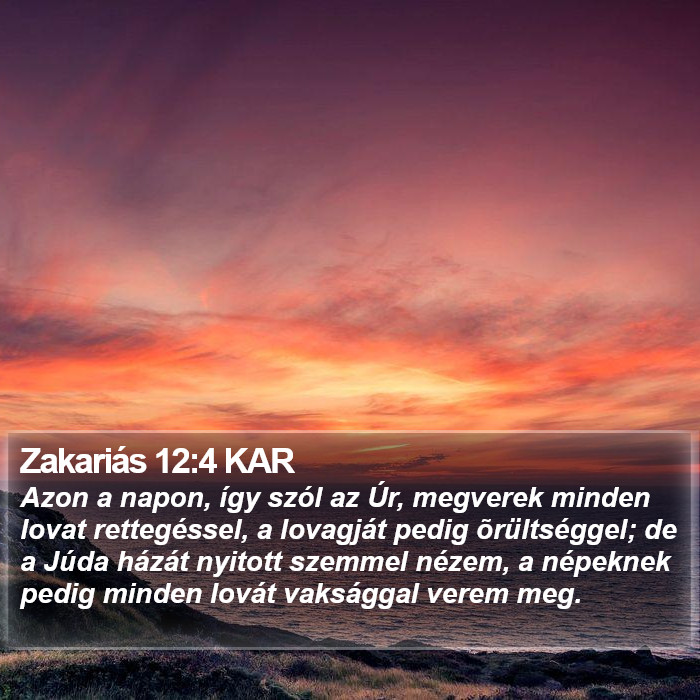 Zakariás 12:4 KAR Bible Study