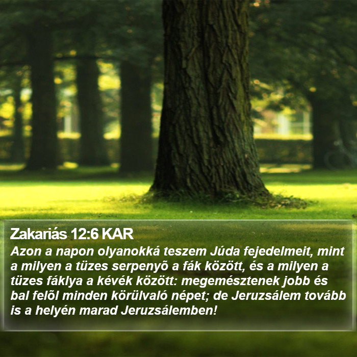 Zakariás 12:6 KAR Bible Study