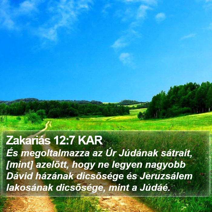 Zakariás 12:7 KAR Bible Study