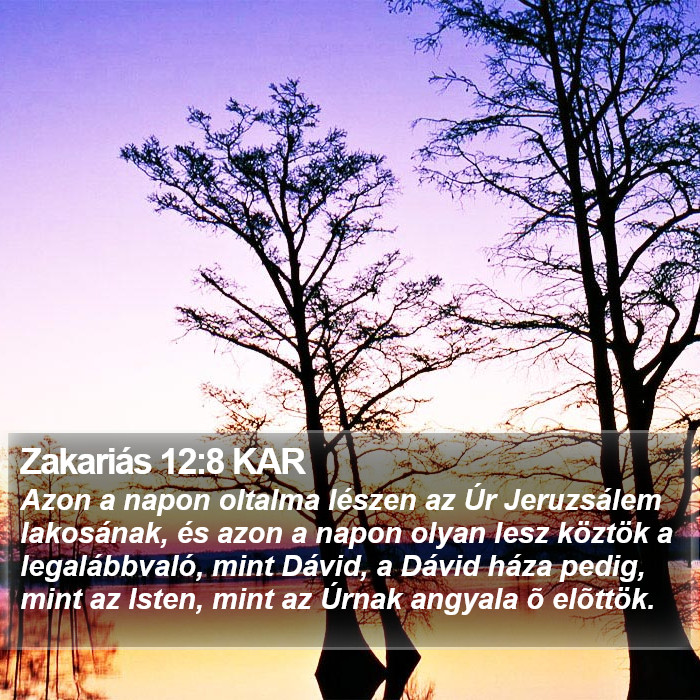 Zakariás 12:8 KAR Bible Study