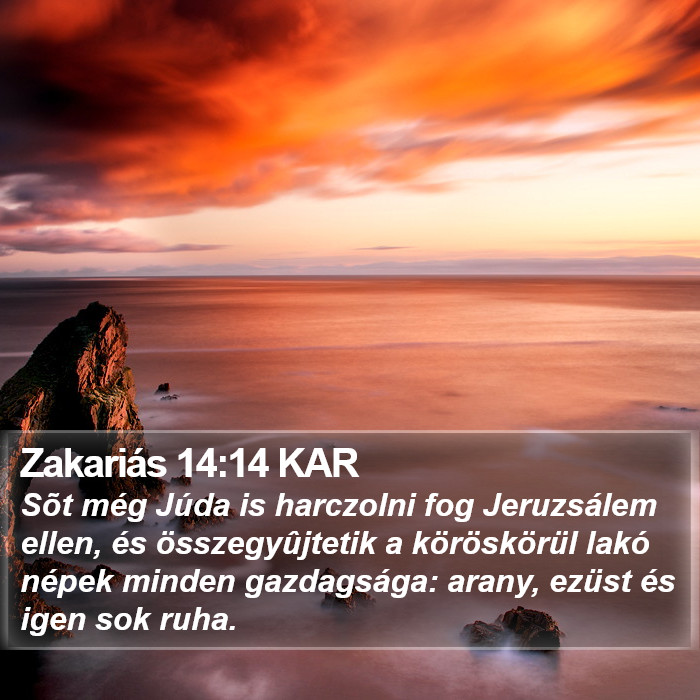 Zakariás 14:14 KAR Bible Study