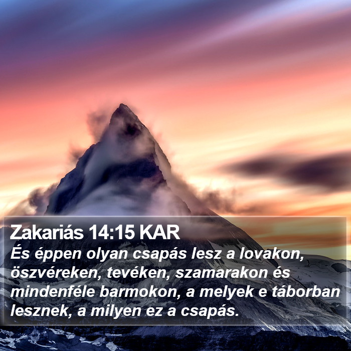 Zakariás 14:15 KAR Bible Study