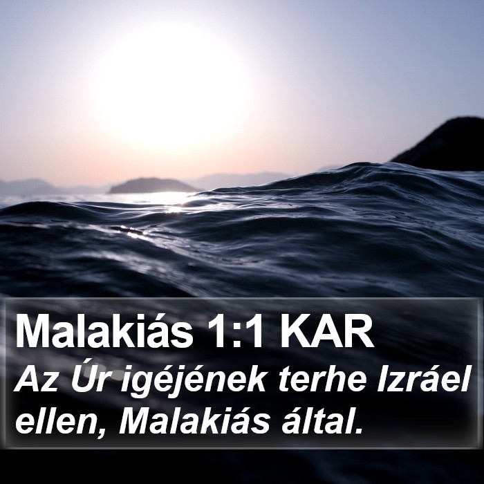 Malakiás 1:1 KAR Bible Study