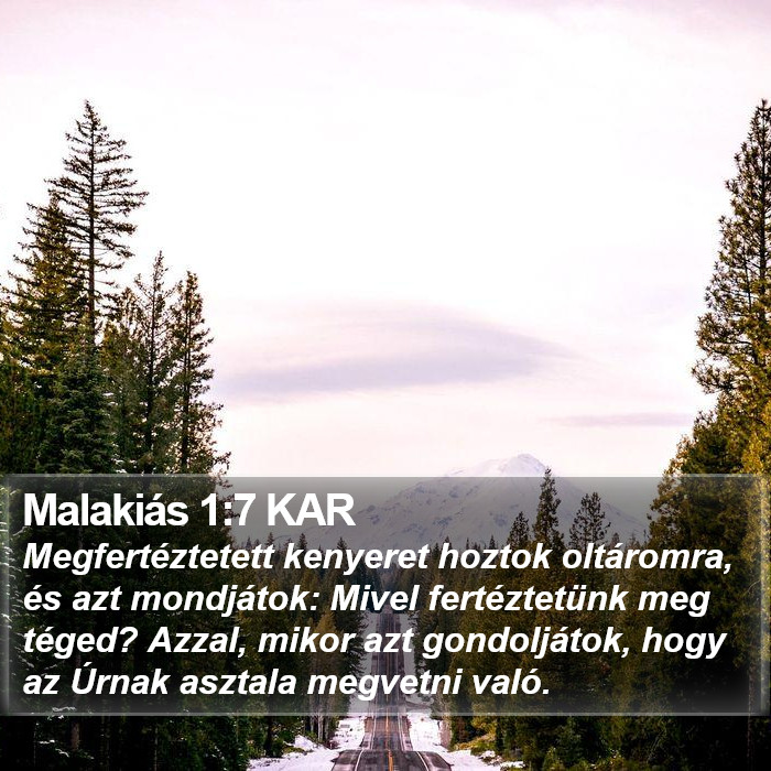 Malakiás 1:7 KAR Bible Study