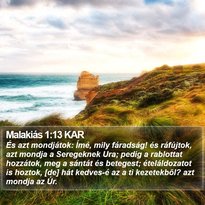 Malakiás 1:13 KAR Bible Study