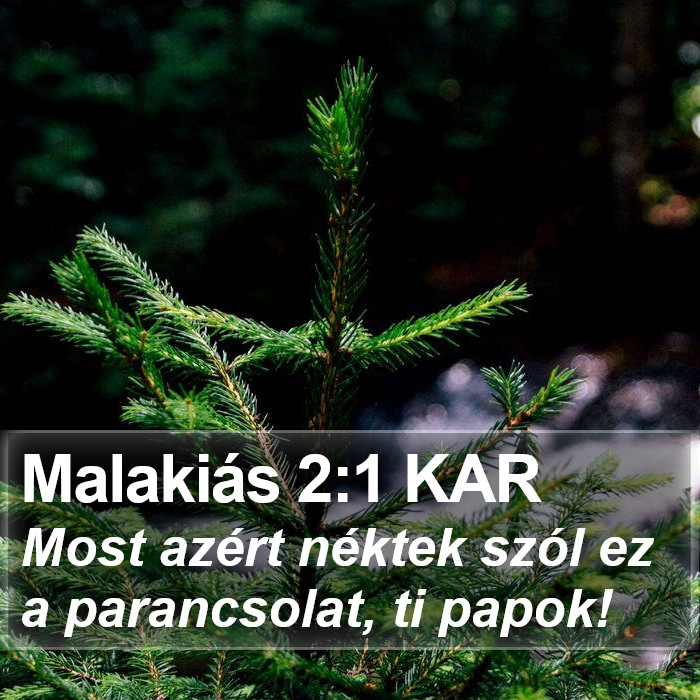 Malakiás 2:1 KAR Bible Study