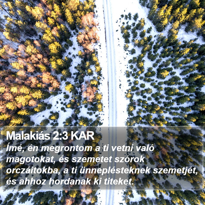 Malakiás 2:3 KAR Bible Study