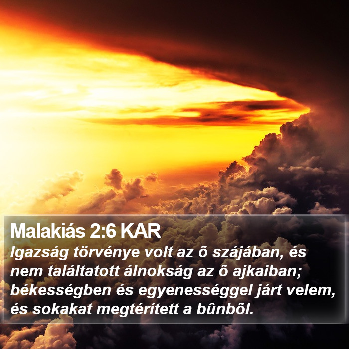 Malakiás 2:6 KAR Bible Study