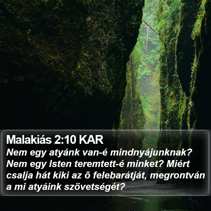 Malakiás 2:10 KAR Bible Study