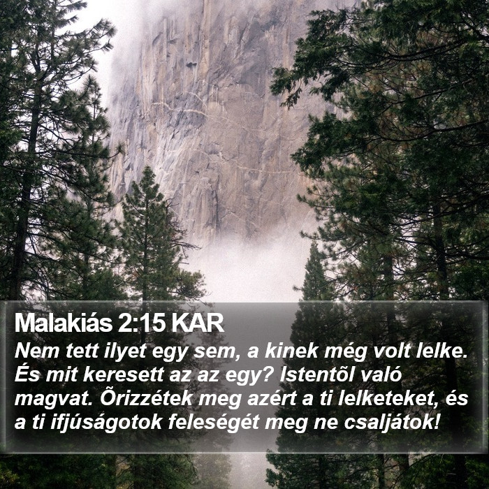 Malakiás 2:15 KAR Bible Study