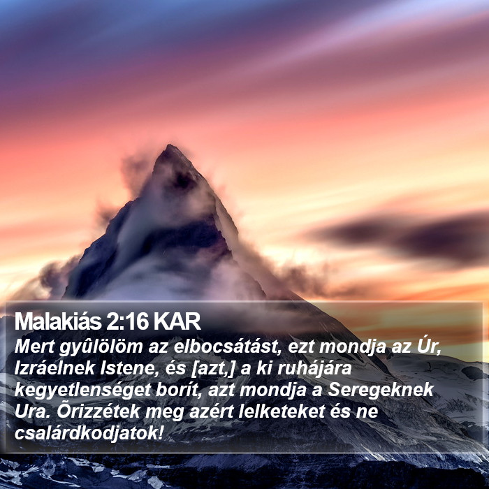 Malakiás 2:16 KAR Bible Study