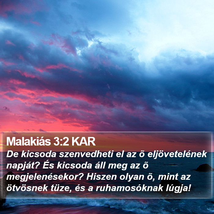 Malakiás 3:2 KAR Bible Study