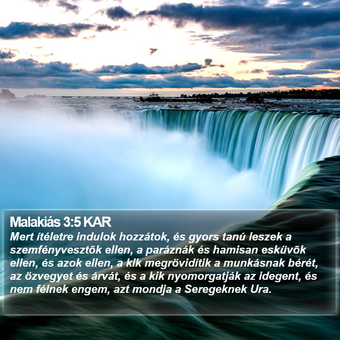 Malakiás 3:5 KAR Bible Study