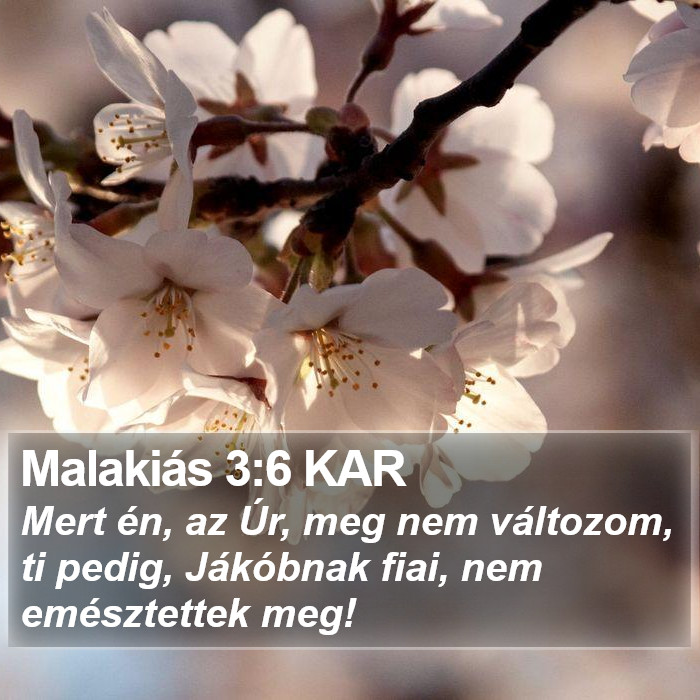 Malakiás 3:6 KAR Bible Study